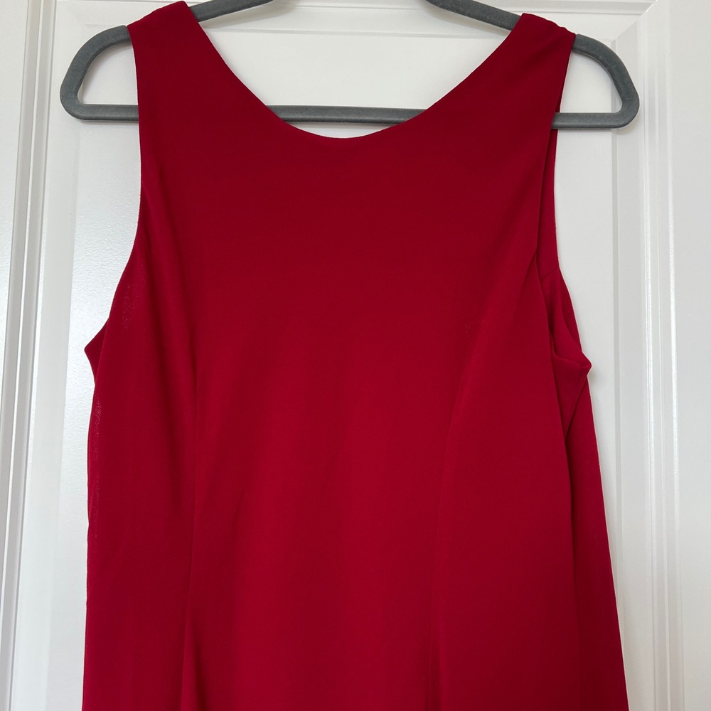 Studio I Petite‎ Red Sleeveless Scoop Neck Maxi Dress - Picture 8 of 11